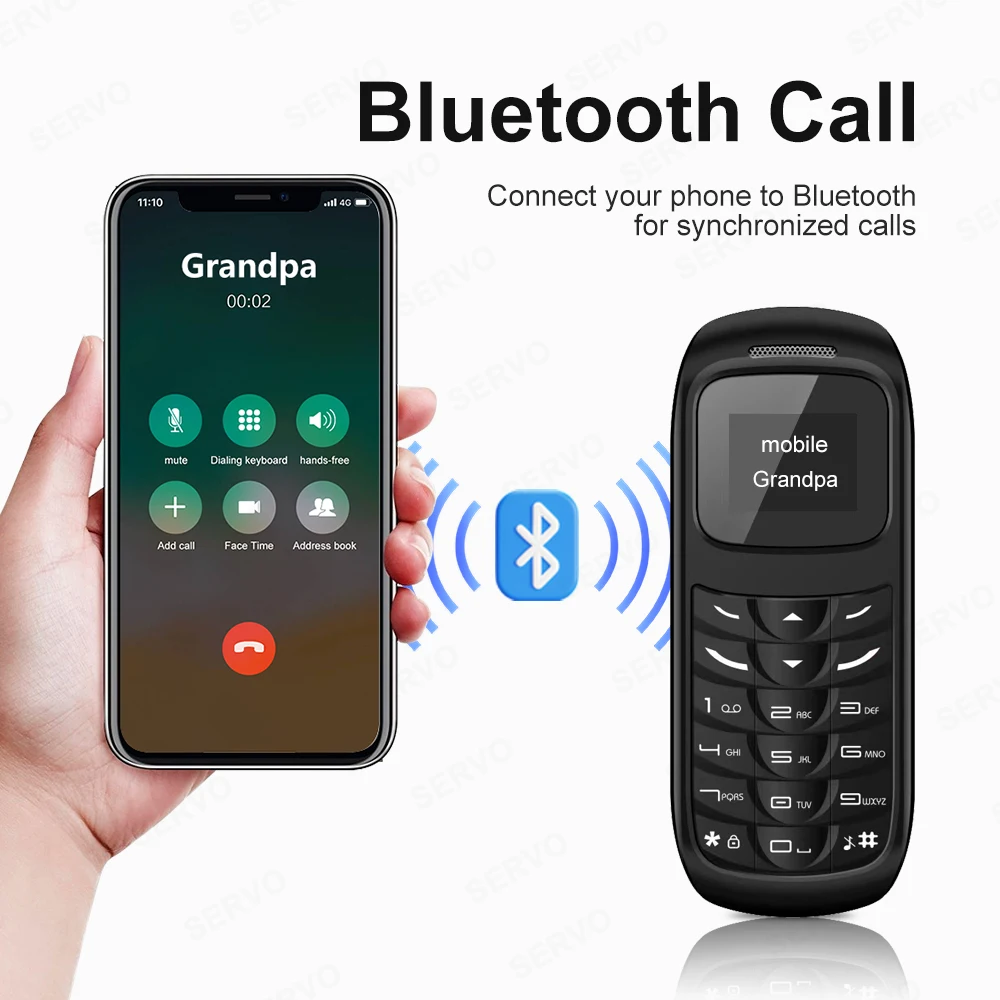 SERVO 2G GSM Mini Phone: Auto Call Record, Magic Voice, Low Radiation 14 kf S4067923770ae428f9a58e0a03f0cce11V
