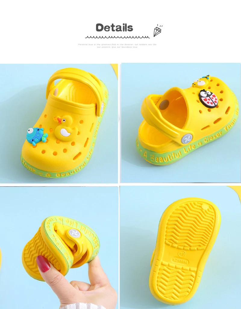 Summer Baby Shoes Sandals: Cartoon Mules for Girls & Boys Garden Shoes 15 kf S40975fc98d2d430abc75833519613b50b