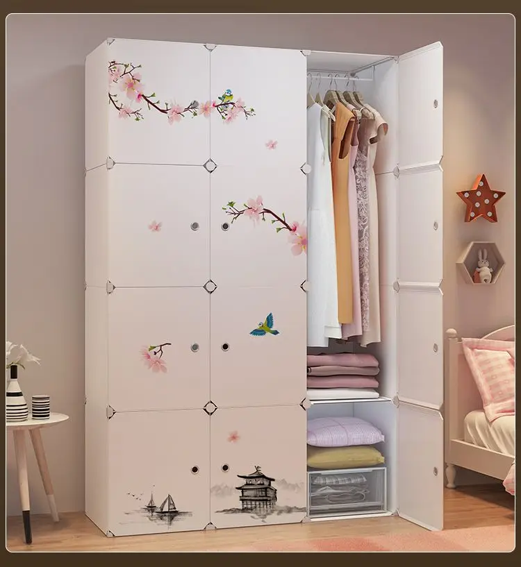 New Collapsible Wardrobe: Plastic Durable Clothes Cabinet Storage Locker 13 kf S46740bac6ec64473b556a3fe80d4cc749