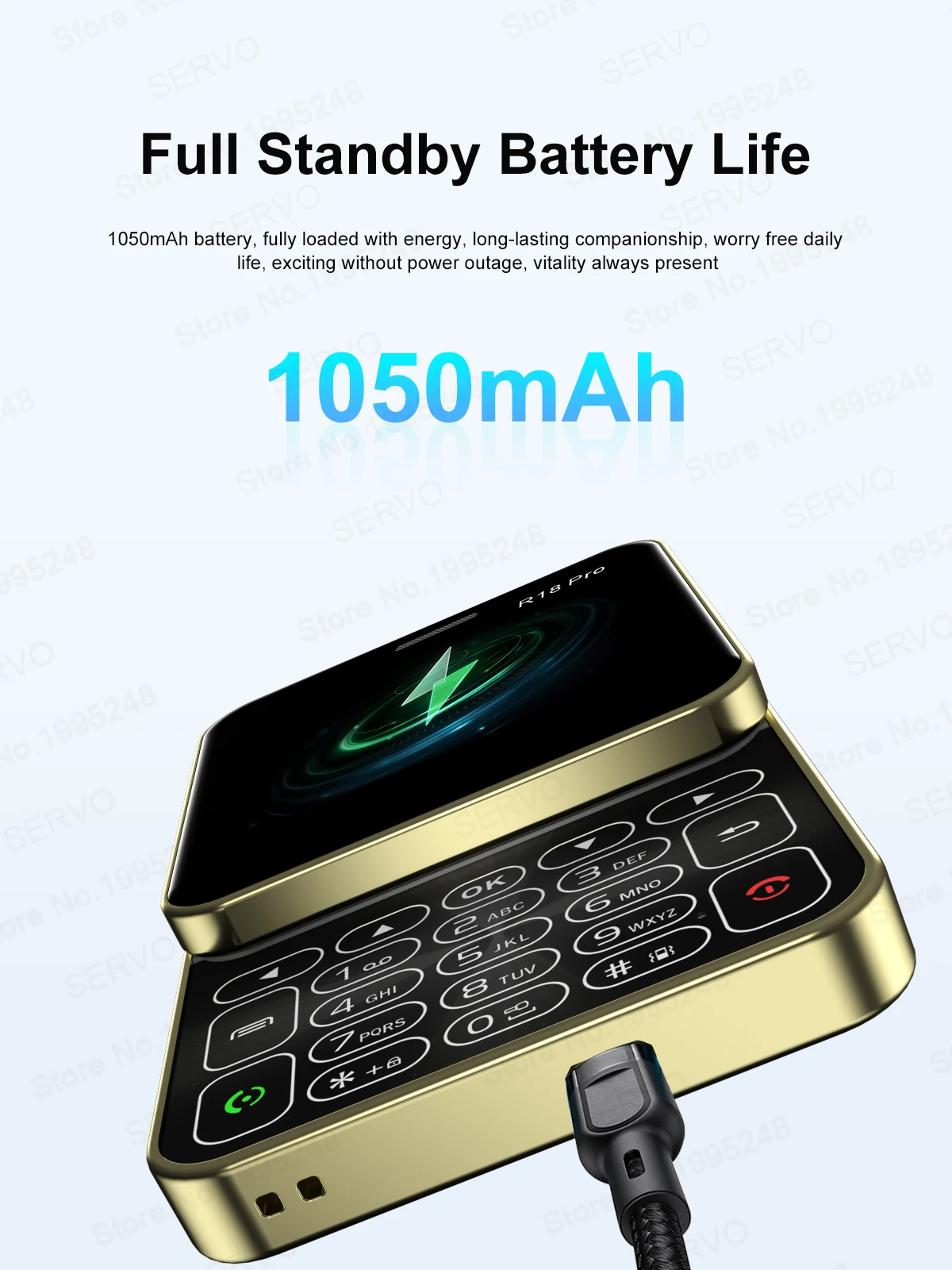 SERVO R18Pro Rotating Screen Mini Phone: Magic Voice, Button Slider, 2.4" 22 kf S4691439274274236a1c61ae82ffc0ce2S