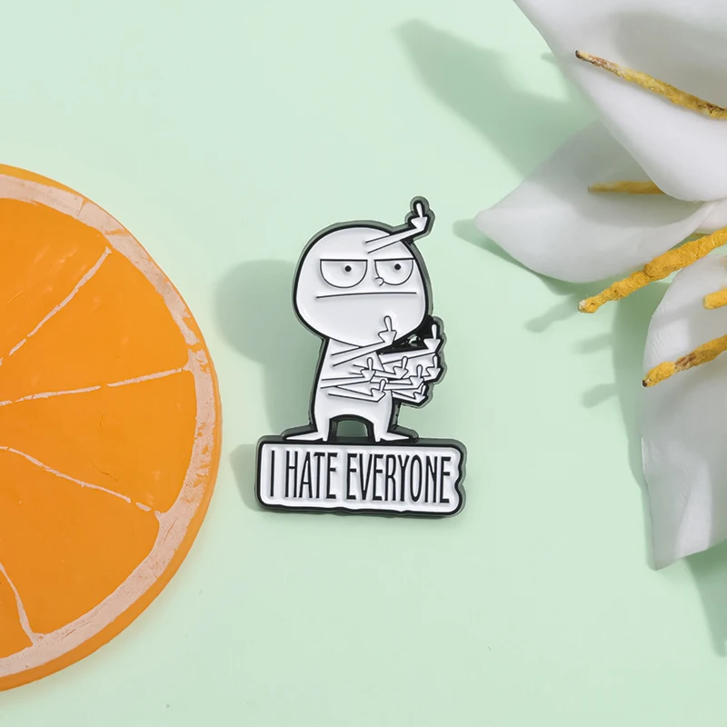 "I Hate Everyone" Brooch: Funny Enamel Pin for Backpack & Lapel Badge 11 kf S474ed7aeef6448d4a993ea0378e1cc94w