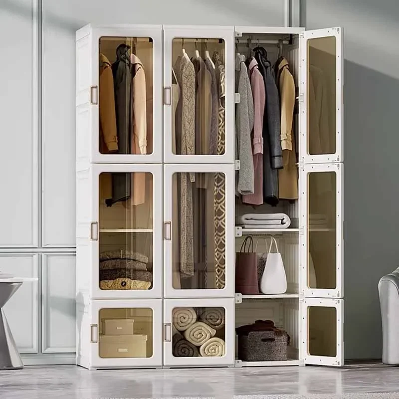 For Wooden Wardrobe Storage Closet Child Bedroom Folding Wardrobe Shirts Luxuryschrank Kleidungnordic Furniture Bedroom