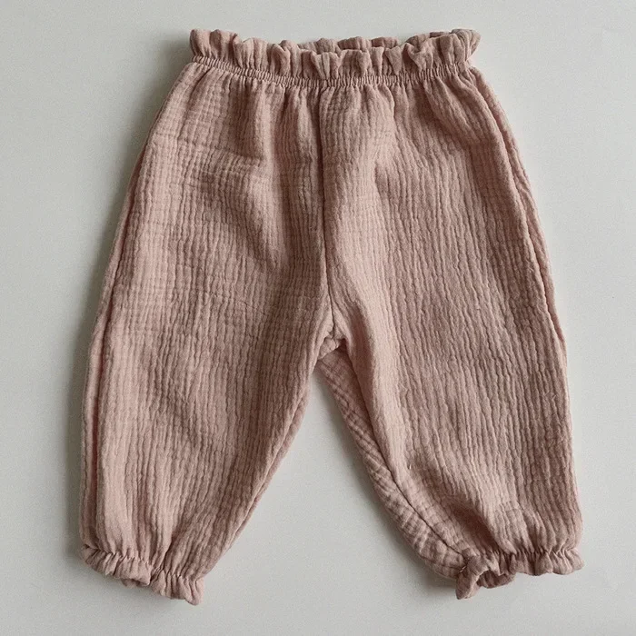 Organic Cotton Baby Pants: Newborn Toddler Cute Print Soft Muslin Capris 38 kf S499a005dc2d2473b9c93e86ca2e81e50r