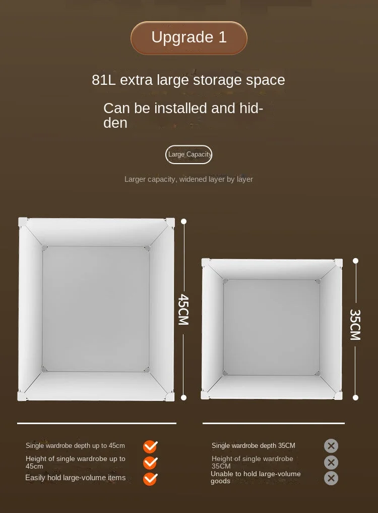 New Collapsible Wardrobe: Plastic Durable Clothes Cabinet Storage Locker 10 kf S4acad136414848d5b0d8c040bdcc48303