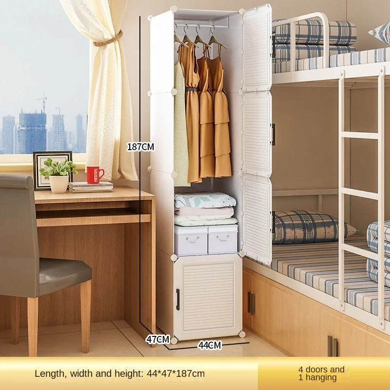 Household Folding Wardrobe: Dustproof Plastic Collapsible Storage Closet 20 kf S4eb0583bd3af49558e23f8bbed41a4f11
