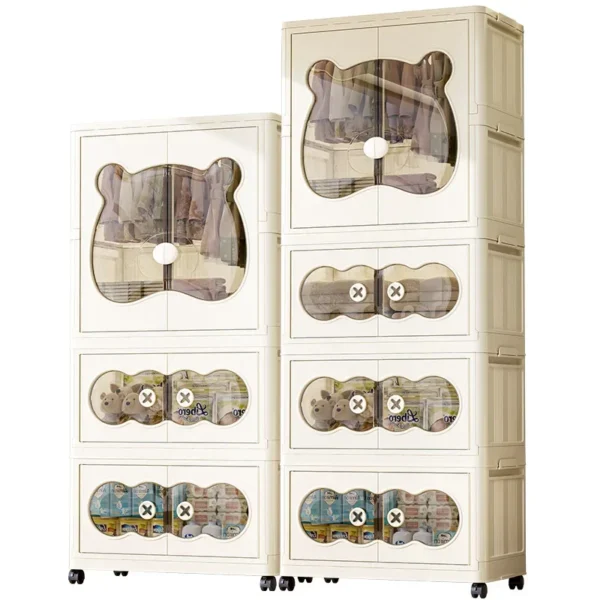 Wardrobe Clothes Baby Storage Cabinet Wardrobe Furniture Guarda Roupa Infantil Foldable Plastic Closet Bedroom Furniture - Image 2
