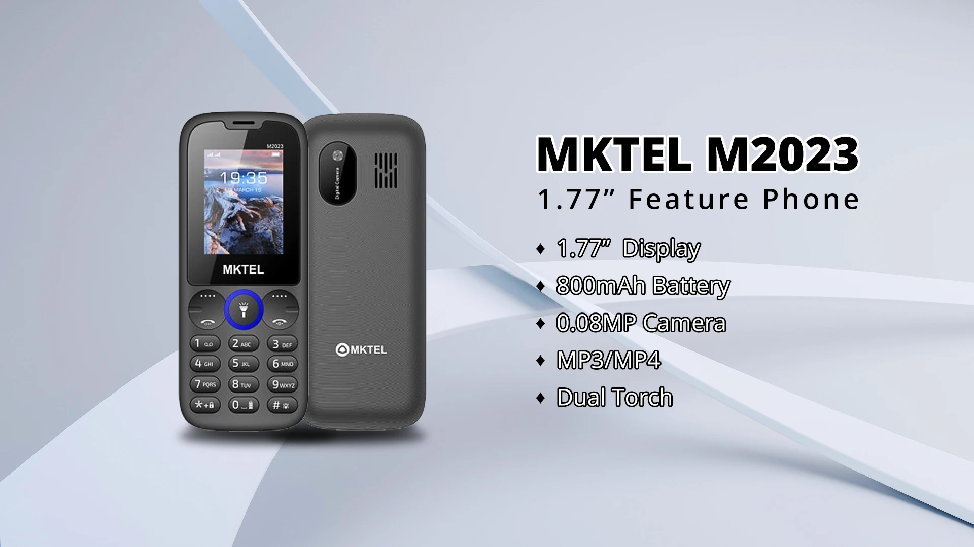 MKTEL M2023 Feature Phone: 1.77" Display, 800mAh, Dual SIM, Flashlight 8 kf S54100ecd282940899e41f497ccfa19a9U