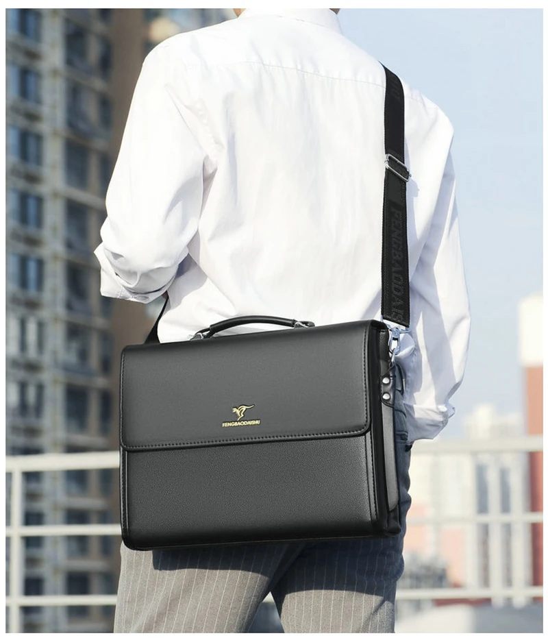 Kangaroo Brand Luxury Leather Messenger Bag: Men's Chest Crossbody Bag 12 kf S5448e2fdb4944a8ca434e9384df08884g