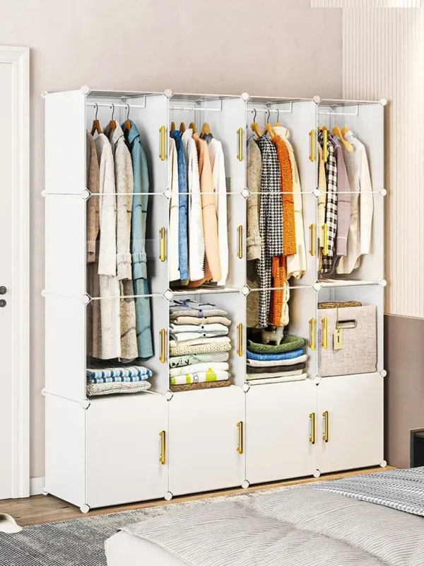 NEW Wardrobe Clothes Cabinets Dressers Cube Storage Locke Closet Plastic Collapsible Sturdy Home Bedroom Foldable Furniture - Image 3