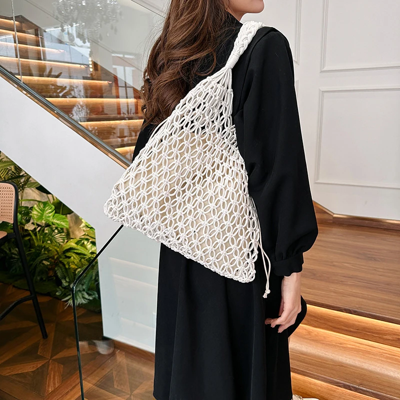 Woven Boho Shoulder Bag: Handmade Knitted Large Capacity Beach Tote 16 kf S5746a6a2db4b4c80bd6ccb4d20e86ccdI