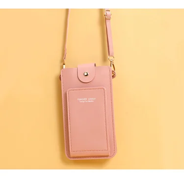 Soft Leather Phone Purse: Touch Screen Wallet Crossbody Shoulder Handbag 15 kf S586bab121e00434b853cf186011ad93av