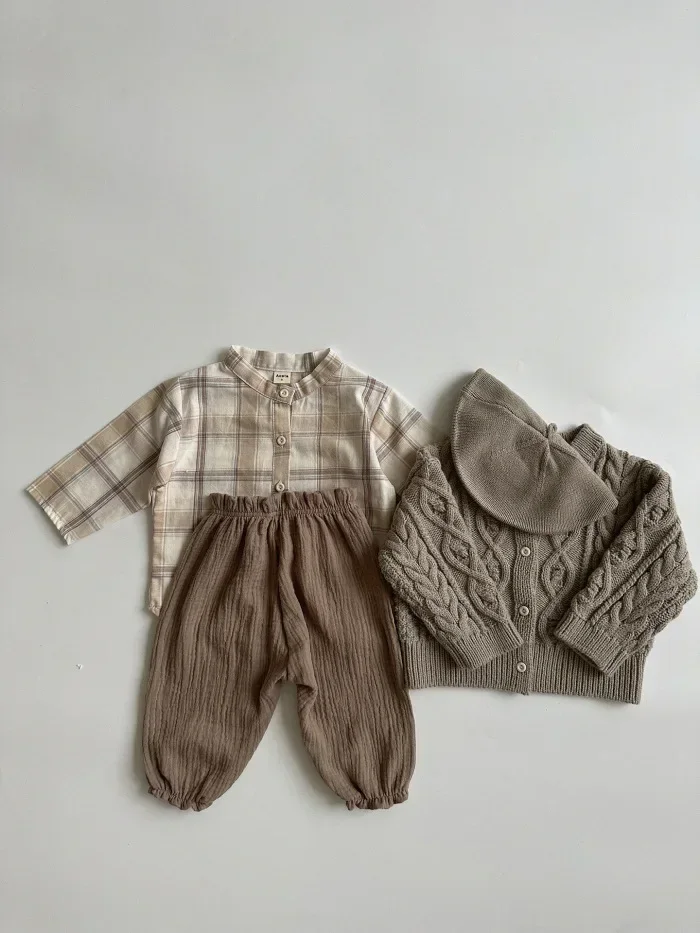 Organic Cotton Baby Pants: Newborn Toddler Cute Print Soft Muslin Capris 14 kf S590f6731c4b74cf9bc11cade85abf3b5s