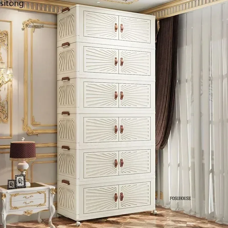 Nordic Multi-layer Wardrobes Bedroom Furniture Simple Folding Wardrobe for Home Storage Locker Multi-functional Closet Clothes