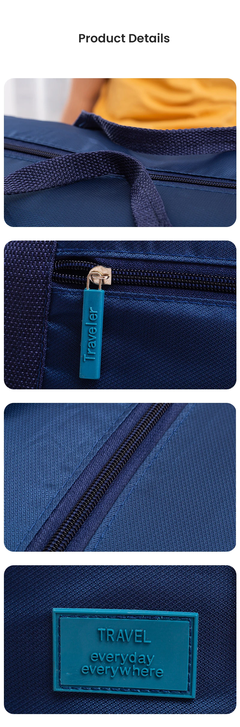 Lightweight Foldable Travel Duffel Bag: Unisex Tote Carry-On Weekender 10 kf S597f905fa0434031963cf17a7dd1d463D