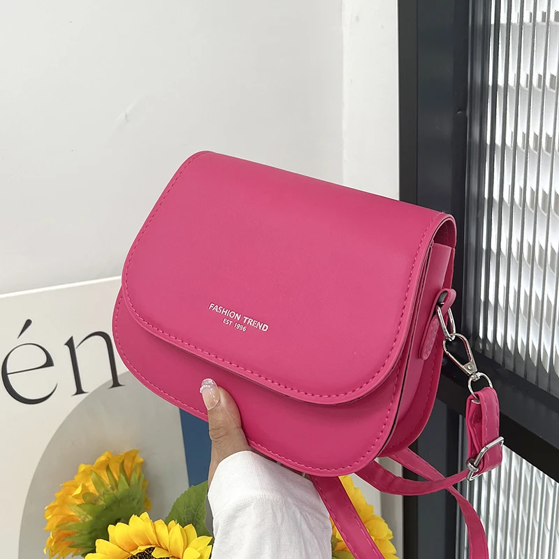Vintage Saddle Crossbody Bag PU Leather Women's Luxury Design Small Handbag and Purse Ladies Travel Shoulder Messenger Bag Purse
