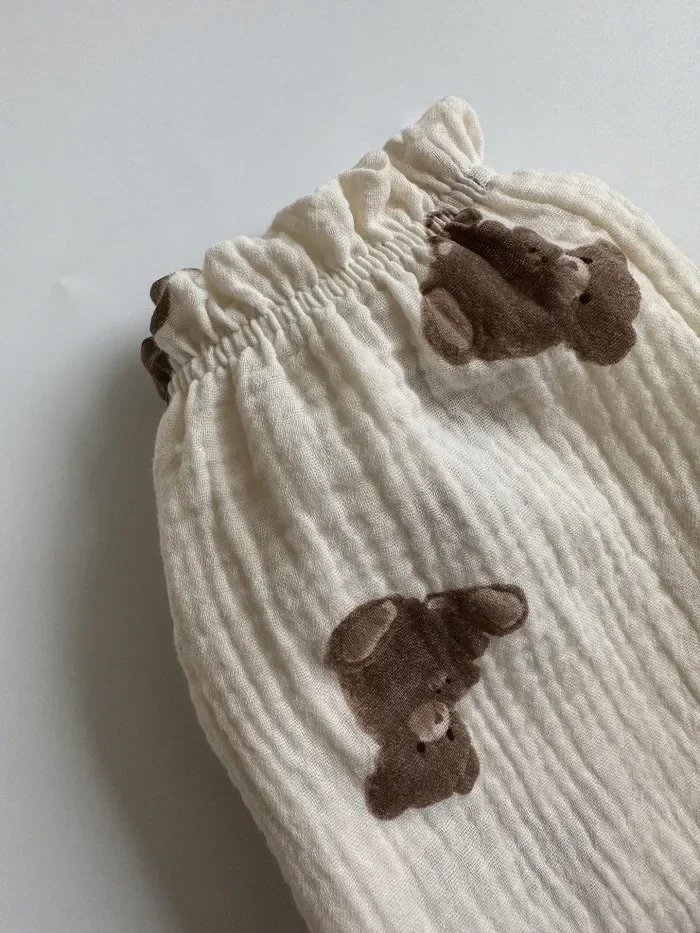 Organic Cotton Baby Pants: Newborn Toddler Cute Print Soft Muslin Capris 13 kf S5a90e295672246b2b3ea2e66e6317aa7N