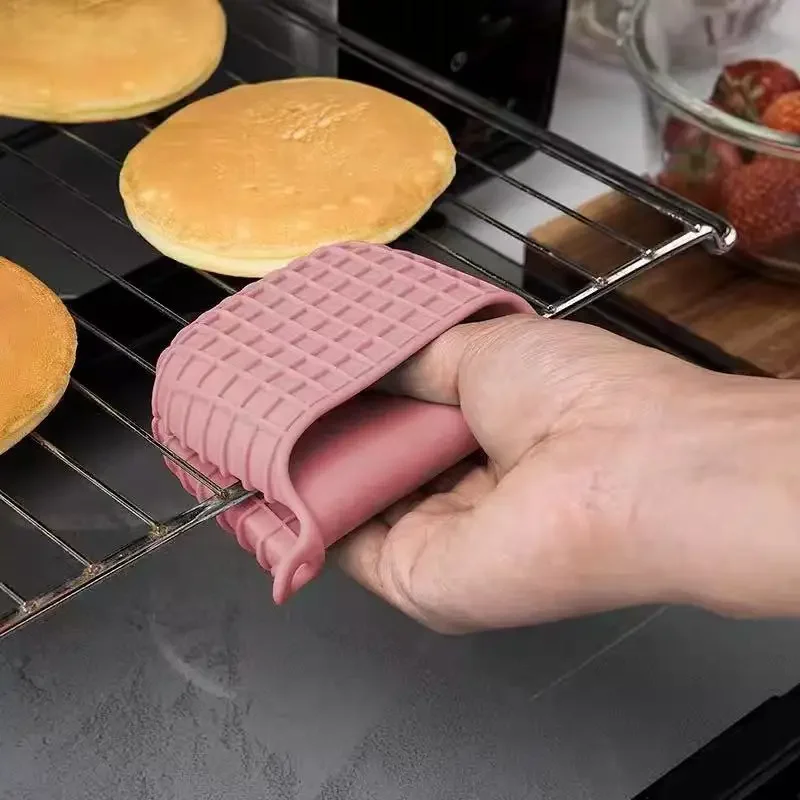 2pcs Non Slip Heat Resistant BBQ Gloves Silicone Oven Mitts for Grilling Baking Cooking Kitchen Accessories Household Product