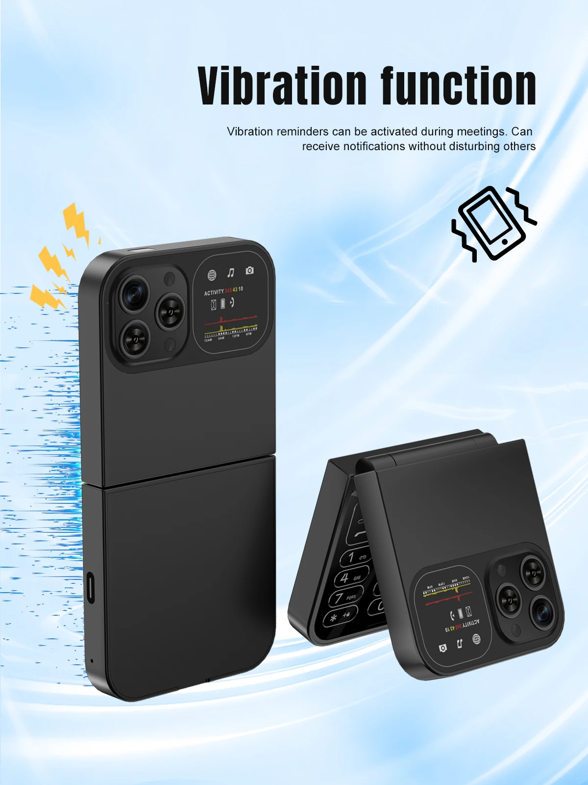 SERVO F15 Mini Flip Phone: Dual SIM, Magic Voice, Call Recording, 2G GSM 19 kf S5d36710ec97b449ea28d21e5fb0ec338a