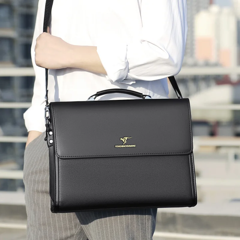 Kangaroo Brand Luxury Leather Messenger Bag: Men's Chest Crossbody Bag 15 kf S5da7488e6a614fef8b0971975da70becu