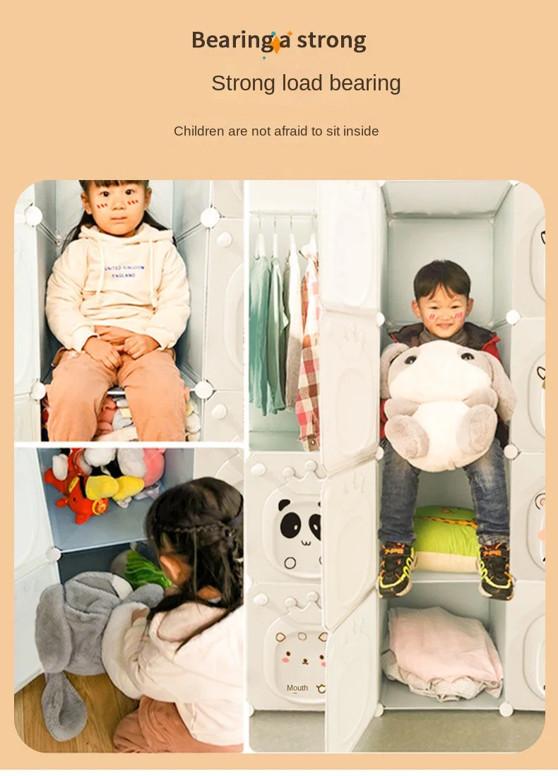 Folding Wardrobe: Simple Plastic Collapsible Cube Storage Locker for Baby/Home 13 kf S5dcfee9a4da649409208ea02fbc0fc2bc