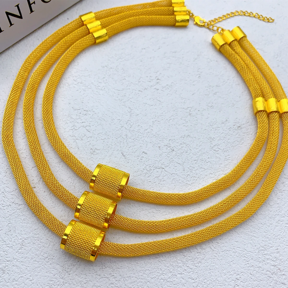 Luxury Dubai Ethiopian Set: Multilayer Necklace & Earrings (24K Gold) 9 kf S5f46b303ef5d4fefadb8cef50e81312cu