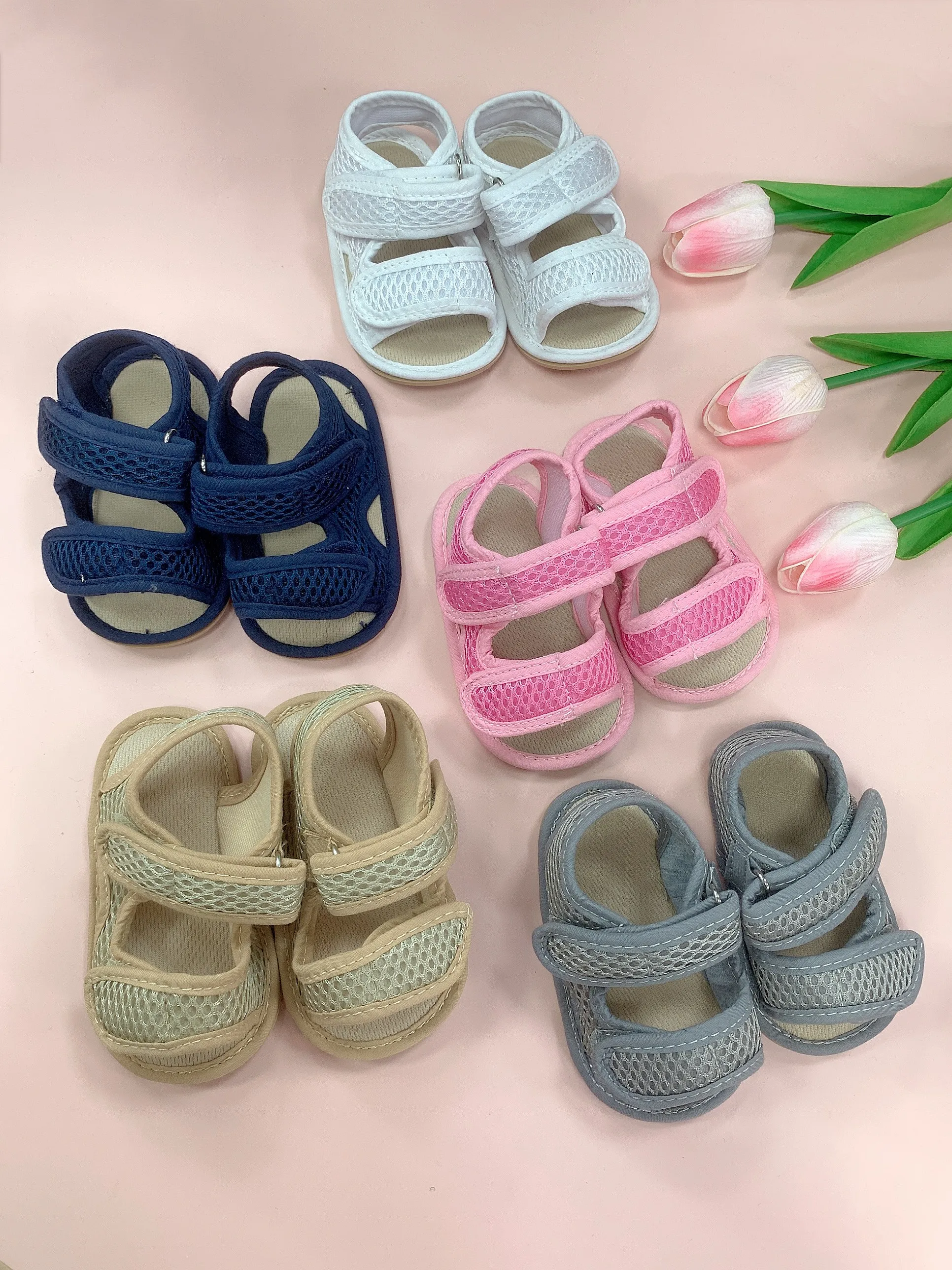 Summer Baby Sandal: Mesh Breathable Soft Sole Non-slip Walking Shoes 9 kf S5fd81773319e4ad2b772915251d9df64I