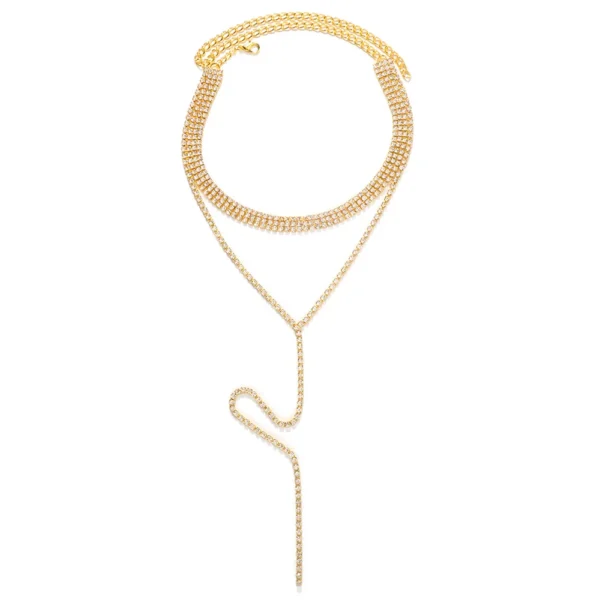 XSBODY Multi-Row Tassel Necklace for Women Boho Long Rhinestone Choker New Y Neck Accessories Fashion Jewellery Aesthetic 2022 - Image 3