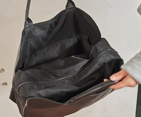 Soft Leather Women Bag Cowhide Large Capacity Female Laptop Handbags Travel Bag Black Big Shoulder Tote Bags Luxury Fashion 2024 - Image 6