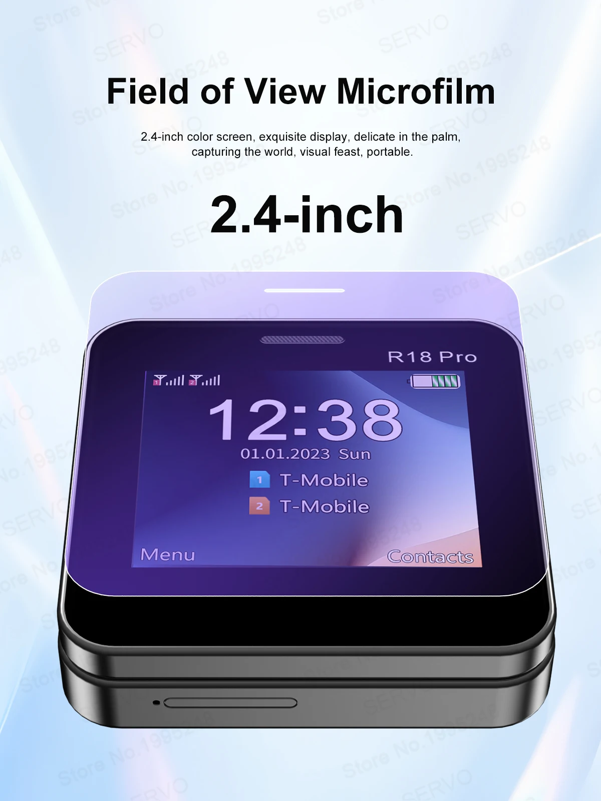 SERVO R18Pro Rotating Screen Mini Phone: Magic Voice, Button Slider, 2.4" 9 kf S697160d23bde411687f00d51e10ce1c5o