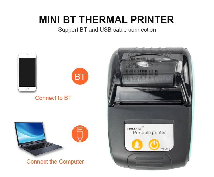 Mini Thermal Receipt POS Printer: Wireless Bluetooth 58mm Bill/Ticket 16 kf S6a23d9cad47b4072a76d2bf2c92a83ebN