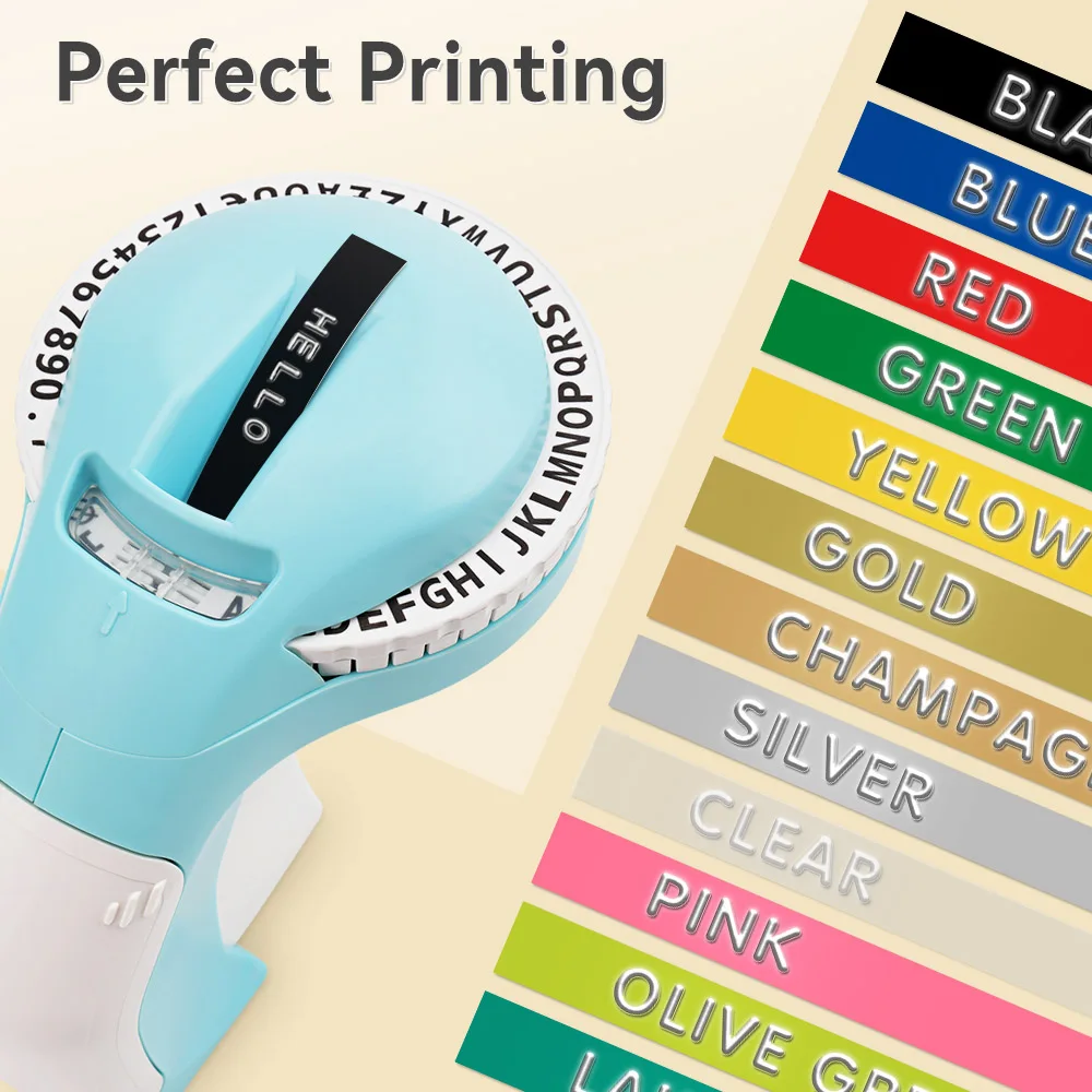 Portable Label Maker B90: Adhesive Sticker Printer for 9mm Dymo Tapes 10 kf S6aa5c5a52cc345f88e41b8d1337d00a1E