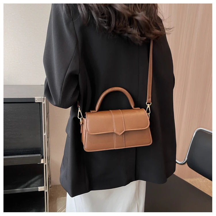 Black PU Leather Shoulder Bag: Fashion Crossbody Vintage Underarm Satchel 14 kf S6aad9f05ed2045d19fe9902f7fda464b3