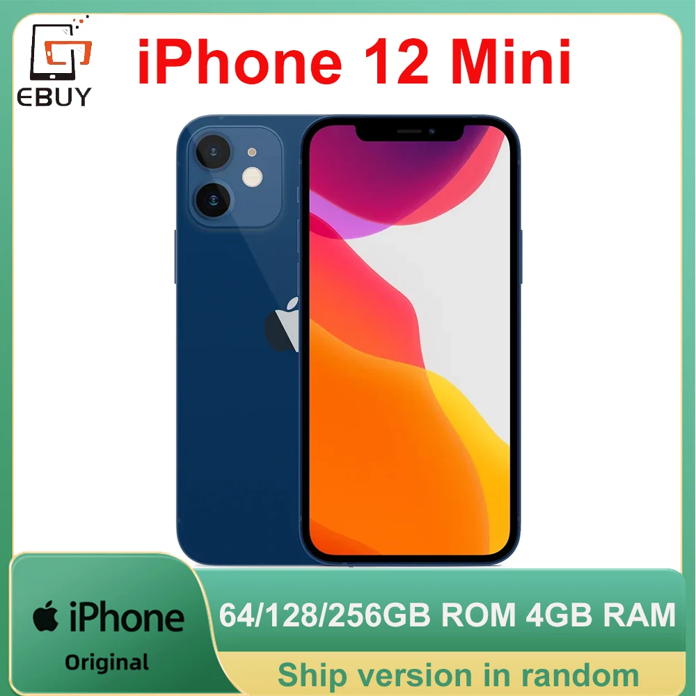 5.4" Apple iPhone 12 Mini Smartphone 4GB RAM 64GB 128GB 256GB ROM Super OLED A14 Face ID NFC Original 5G Unlocked Mobile Phone