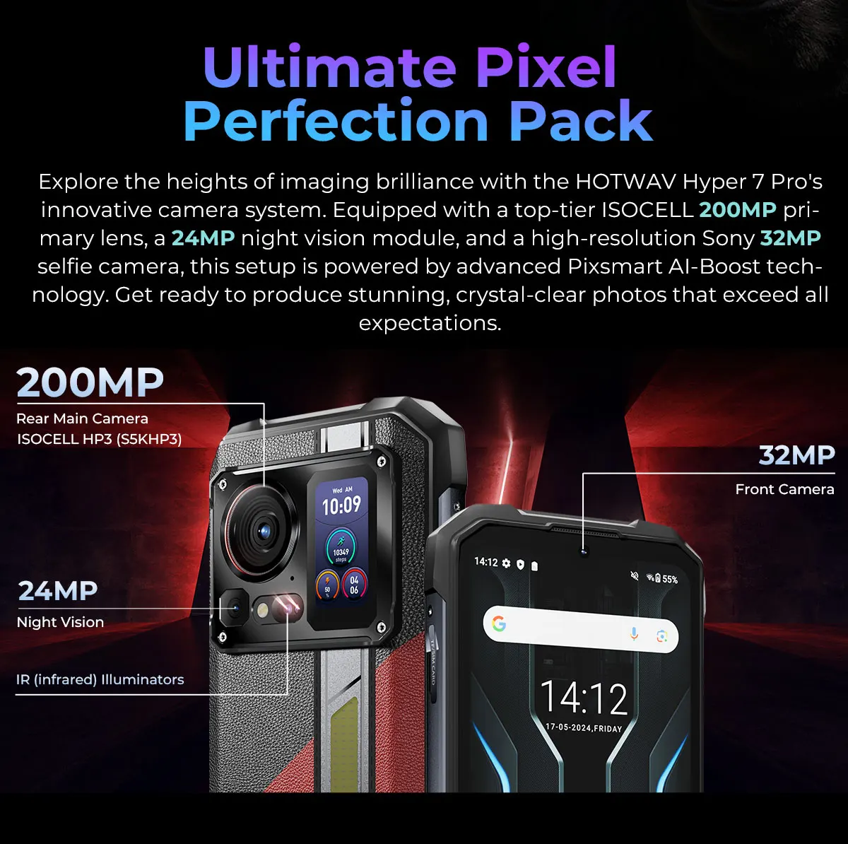 HOTWAV Hyper 7 Pro 5G Rugged Phone: 200MP, 120Hz, 10800mAh Battery 36 kf S6e8a451b41274182a13e6701893c2960s