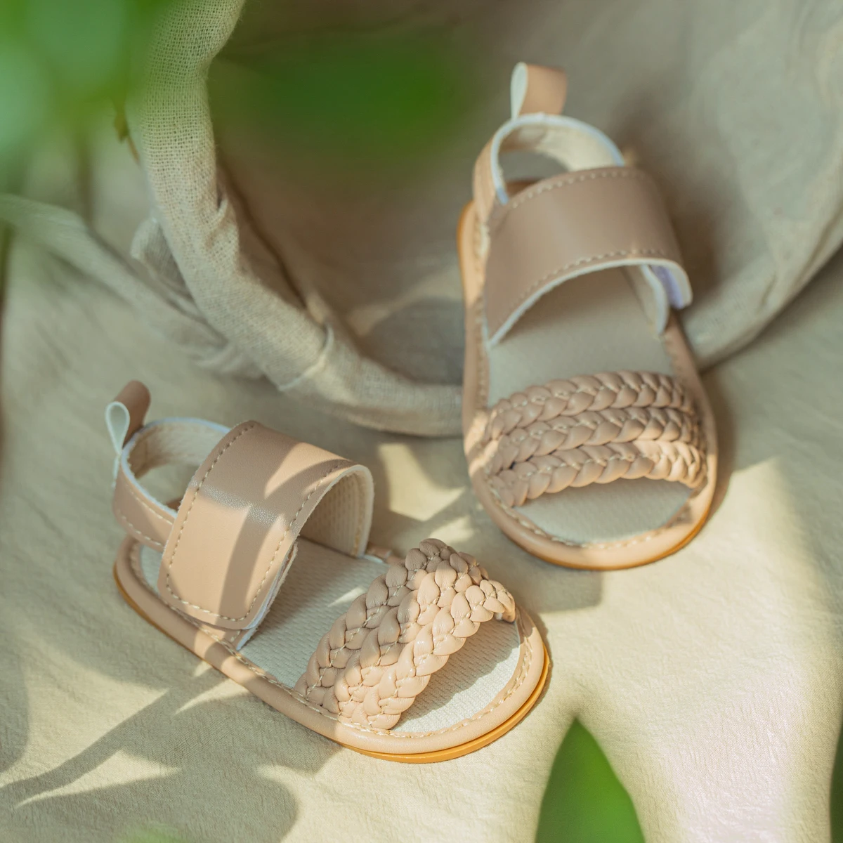 Meckior Baby Girl Sandals: Anti-slip Rubber Sole First Walkers Shoes 17 kf S7009457b0235415392ae716e89053a63O