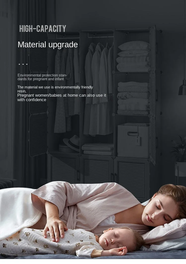 Household Wardrobe Organizer: Dustproof Collapsible Storage Cabinets 14 kf S70aa47fcea1843d3ad49732308333d896