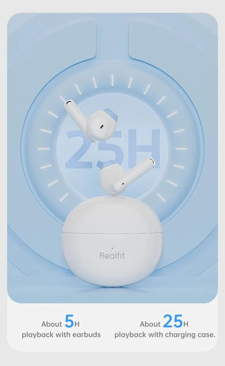 Realfit F2 TWS Bluetooth Earphone: Excellent HIFI Quality Wireless Earbuds 16 kf S7385a1e241984a4b9f2f0ef3ee837703S