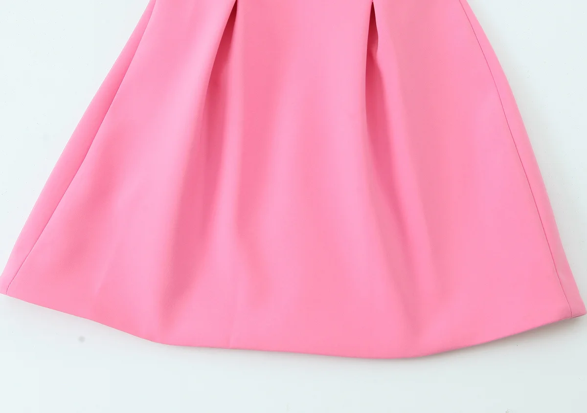 TFMLN Pink Spaghetti Strap Mini Dress: Slim A-Line Party Fashion 14 kf S74610caec0d04b5ba82f3fdabd007ae9D