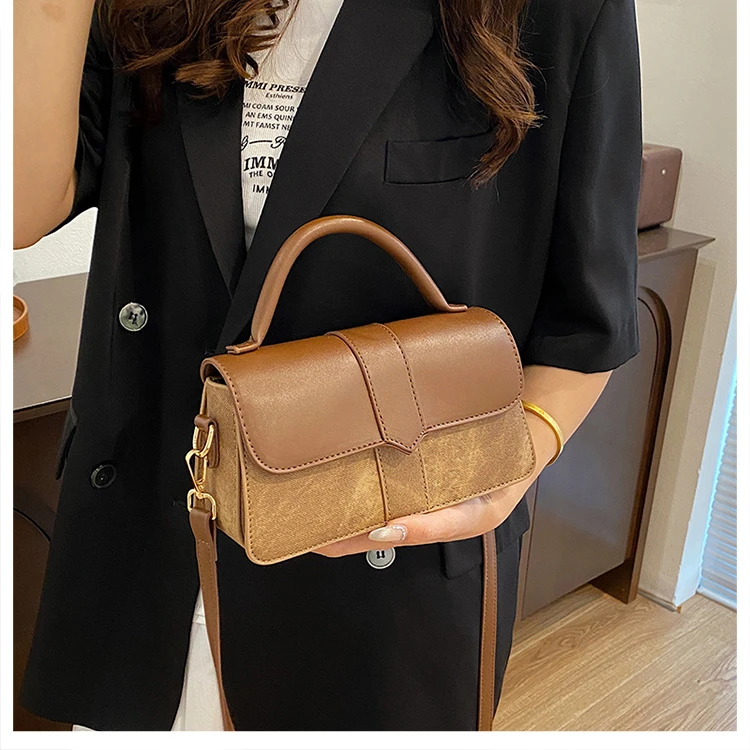 Black PU Leather Shoulder Bag: Fashion Crossbody Vintage Underarm Satchel 27 kf
