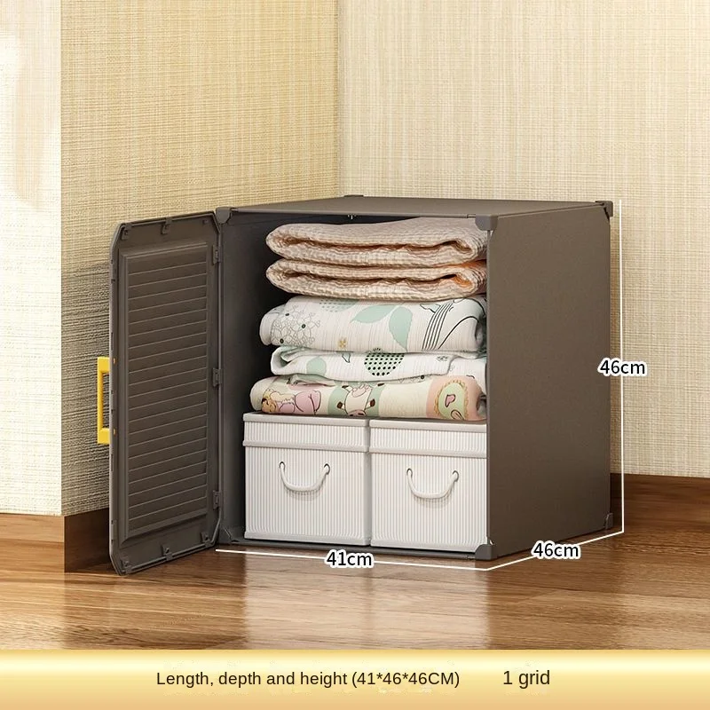 Household Collapsible Wardrobe: Multifunctional Dustproof Plastic Storage 17 kf S75376cbf44dd4bc599986d6b7bf89587b