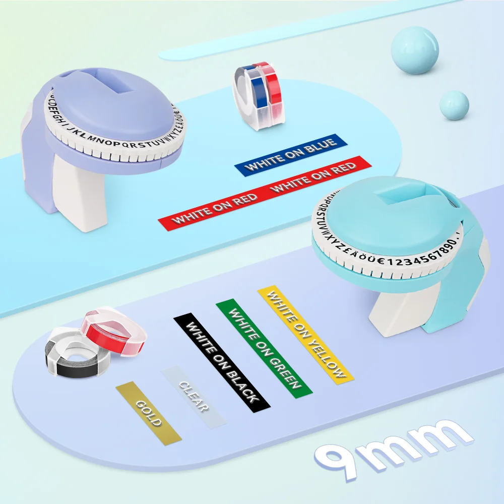 Portable Label Maker B90: Adhesive Sticker Printer for 9mm Dymo Tapes 9 kf S75f7898b19254fc5a10b9a3186837649O