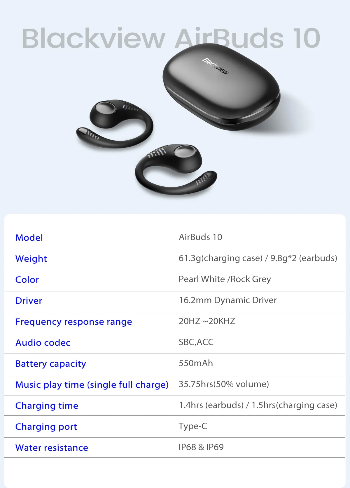 Blackview Airbuds 10: TWS Open Ear Headphones, Bluetooth 5.2, Air Conduction 31 kf S76ae1dc1dab94ac79e891c8d6899f4d3c