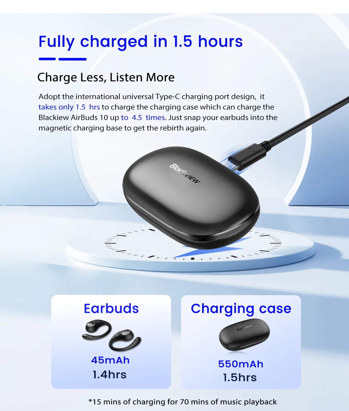 Blackview Airbuds 10: TWS Open Ear Headphones, Bluetooth 5.2, Air Conduction 26 kf S78d0f23fc15a4a31963398b8ed490a60Z