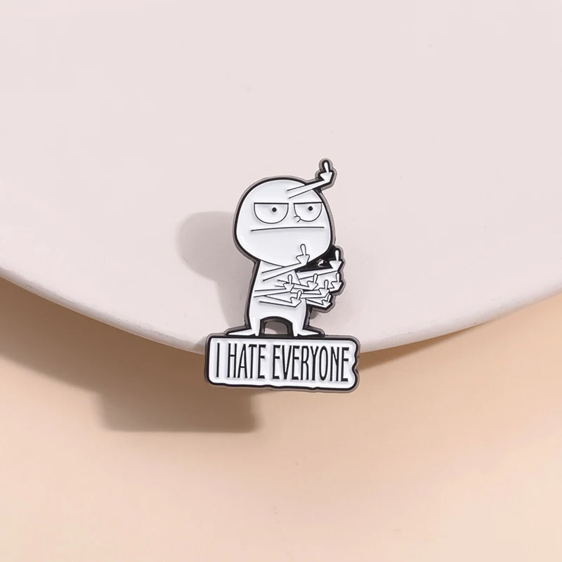 "I Hate Everyone" Brooch: Funny Enamel Pin for Backpack & Lapel Badge 12 kf S79753de3707644379f529892c638248bm