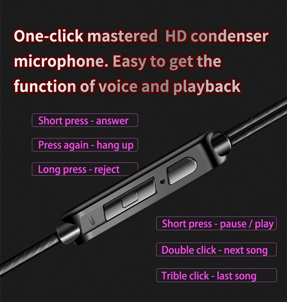 QKZ AK6 Wired Earbuds: Hand-Free Headphones w/ Mic for Gaming & Sport 20 kf S7986d5fcc7134780a2c94ea077cff3e1p