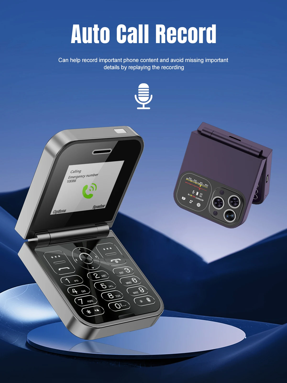 SERVO F15 Mini Flip Phone: Dual SIM, Magic Voice, Call Recording, 2G GSM 17 kf S799af3589fcf4d948d8375b54ee07e4bR