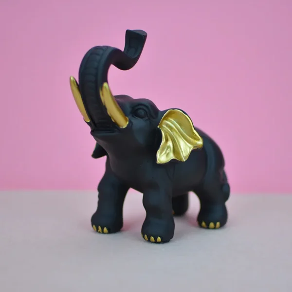 Elephant decoration, wall art shelf decoration decorated elephant gifts, handmade collector's edition wood grain elephant figuri - Image 6
