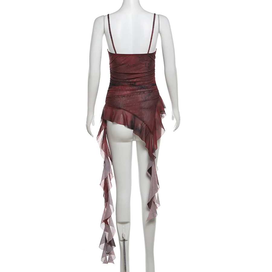 Nibber Mini Sling Dress: Sweet Gradient Ruffles Tassel Summer Party Wear 19 kf S7a21db6fe2f24c49a31803debb5978ea1