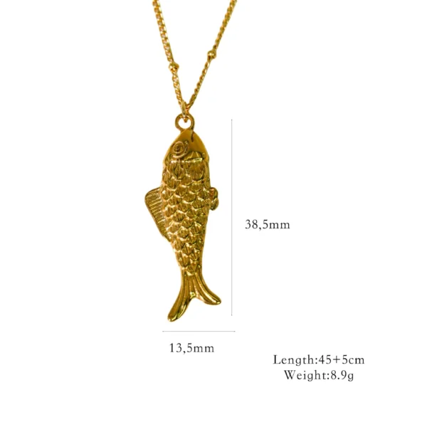 2025 New Necklace Colorful Fish Stainless Steel Trendy Metal Jewelry Colored Rope Choker Women Accessories Gift Collar pez - Image 6