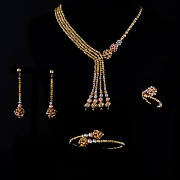 ACCKINGTrendy Fashion2PCS Luxury Waterdrop Indian Jewelry Sets For Women Wedding Party Indian Dubai Bridal jewelry Set - Image 2